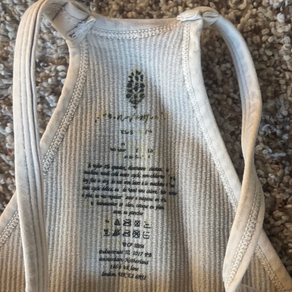 Cream Ribbed Tank Top - Picture 2 of 3